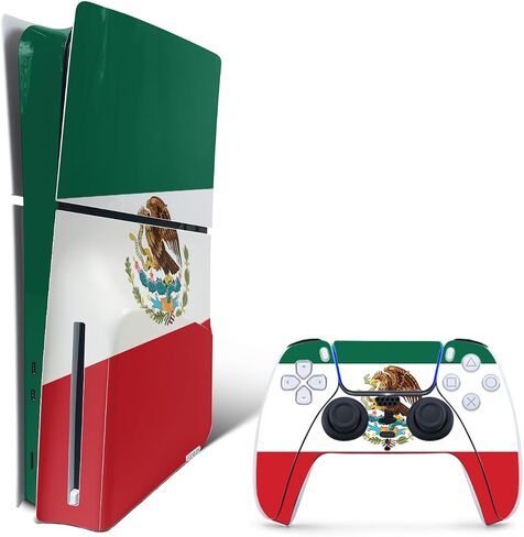 غلاف MightySkins متوافق مع حزمة إصدار القرص النحيف لجهاز Playstation 5 - العلم الأمريكي | غطاء ملتف واقٍ ومتين وفريد ​​من نوعه من الفينيل | سهل التطبيق | صنع في الولايات المتحدة الأمريكية in Saudi Arabia