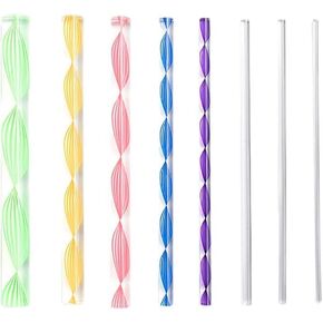 8 Pcs Acrylic Dowel Rods Colorful Cylinder Rods Clear Round Sticks Assorted Size Rods Mandala Dotting Tools for Painting Pottery Clay Ceramics and Pottery