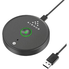 AIRHUG USB Microphone,Desktop Computer Mic, Mute Button with LED Indicator,AI Noise Reduction,Plug & Play Omnidirectional Condenser PC Laptop Mics,for Online Calls/Class/Recording Video