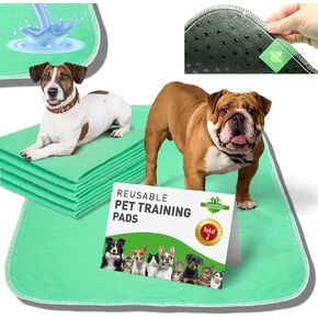 Non-Slip Washable Pee Pads for Dogs 2Pcs Reusable Pee Pads for Dogs (24"x18") Super Absorbent Dog Pads Washable Waterproof Washable Dog Pee Pads Washable Dog Pads for Absorbent