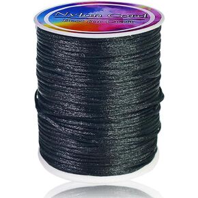Ewparts 15 Rolls Nylon String for Bracelets Making Satin Nylon Rattail Cord for Beading, Kumihimo,Necklace,Macrame Craft, Keychains Lanyards, Jewelry Making,Bracelet Making Nylon Satin Cords