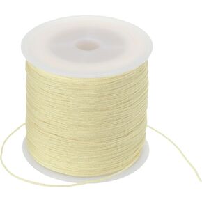 PATIKIL 0.8mm x 109 Yard Nylon Satin Cord, Nylon Beading String Knotting Cord Chain Braided Rope for Bracelets Jewelry Trim Chinese Knot, Brown