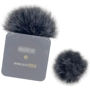 Mic Windshield Pop Filter Wind Muff For Rode Wireless Go 2 Dual Channel Wireless System Outside Dead Cat Windscreen Designed For Rode Wireless Go II - Rode Go 2 Mic Accessories (Black)