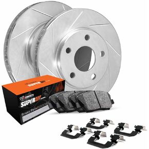 R1 Concepts Front Brakes and Rotors Kit |Front Brake Pads| Brake Rotors and Pads| Super Duty Brake Pads and Rotors| Hardware Kit WEXH1-48145