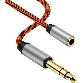6.35 Male to Female 3.5 Headphones Adapter 12ft,LiuTian TRS 1/4 to 3.5mm Stereo Cord 6.35mm 1/4 Male to 3.5mm 1/8 Female for Amplifiers, Guitar Amp, Piano, Home Theater Devices, or Mixing Console. in Kuwait