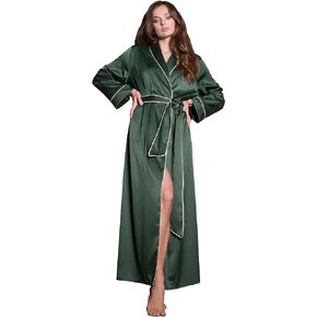 Long Silk Robes For Women - Plus Size Satin Robe For Women Sexy Sleepwear Kimono in Saudi Arabia