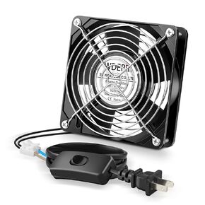 Axial Heavy Industrial Metal Fan AC 110V 120V 200mm x 60mm Dual Ball High CFM Powerful for DIY Cooling Ventilation Exhaust Projects
