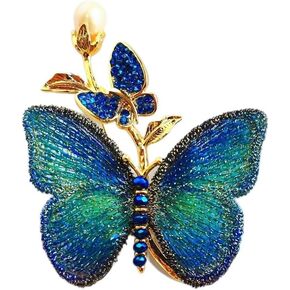 Animal Brooch Butterfly Brooches Pearl Embroidery Brooch Copper Gold-Plated Lapel Pins Jewelry Gifts Birthday Gifts for Women