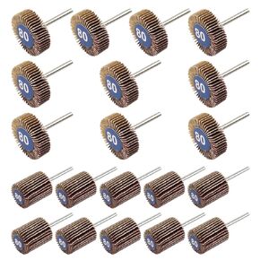20 Pcs Flap Wheel Sander Set, 1/8" Shank 80 Grit Flap Wheels for Dremel Rotary Tools