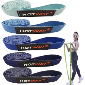 Long Resistance Bands Set, Fabric Pull Up Assistance Exercise Bands for Women, 5 Pack Thick Cloth Heavy Duty Stretch Bands for Full Body Workout & Weight Training in Saudi Arabia