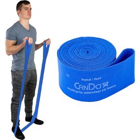 CanDo Multi-Grip 6 Foot Exercise Resistance Band with Hand/Foot Loops for Total Body Workouts, Training, Rehab, Stretching and Therapy