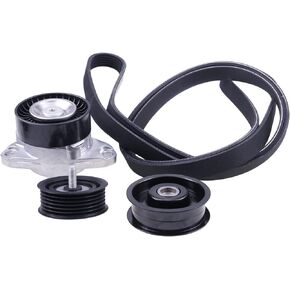 Engine Drive Belt Tensioner Idler Pulley Serpentine Belt Kit 2722000270 2722021419 2722021019 6PK2404 Replacement for Mercedes Benz GL450 GLK350 C300 C350 ML350 ML550 S550 SLK300