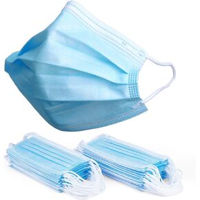 Disposable Face Masks - 3-layer Anti-Dust Breathable & Comfortable Safety Mask with Elastic Earloop Indoor & Outdoor
