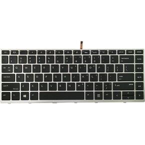 لوحة مفاتيح بديلة أمريكية من AUTENS لأجهزة الكمبيوتر المحمول HP Probook 430 G5 / 440 G5 / 445 G5/ 640 G4 / 645 G4 / 640 G5 (إضاءة خلفية، فضي)
