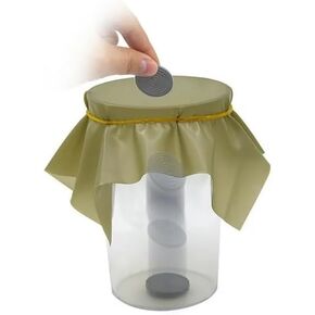 1 Pc Coin Through A Sheet of Rubber Coin into Cup Comedy Magic Tricks Close up Magic Gimmick Props for Magicans Use Safety and Repeatedly Small in Size and Light in Weight,Novelty and Gag Toys