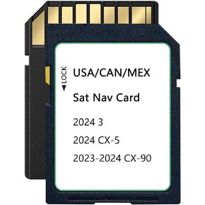Navigation SD Card Latest Version GPS Maps Compatible with 2024 CX-5/3, 2023-2024 CX-90, USA/CAN/MEX Maps