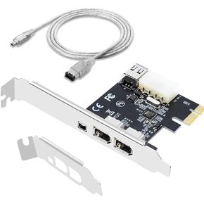 Firewire Card,Internal Firewire Port Cards,1394A PCIE 4-Ports FireWire 400 Expansion Card for Windows Desktop PCs,