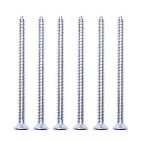 #6 x 1/2" Stainless Flat Head Phillips Wood Screw, 100 pcs, 18-8 (304) Stainless Steel Screws by NIANXIHAN (M3.5 x 13mm)