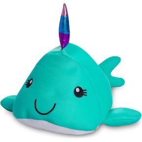 Posh Creations Narwhal Pool Noodles and Floats with EPS for Kids, Non-Inflatable Fun for Jumping, Lounging and Riding in The Pool for Kids Teens and Adults Mesh Pool Float - Medium Narwhal