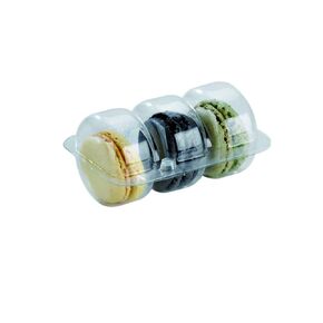 PacknWood 210MACINS3 -Clear Plastic Macaron - macaroon clear boxes- macaron storage box- macaroon box-macaron plastic insert-macarons bulk- (3.6" X 2.6") - Case of 150