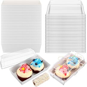 150 Pcs Paper Charcuterie Boxes with Clear Lids and Cotton Rope 5.5 Inches Disposable Food Containers Bakery Boxes for Dessert, Sandwich, Cupcake, Cookie, Chocolate, Strawberry (White) in Saudi Arabia
