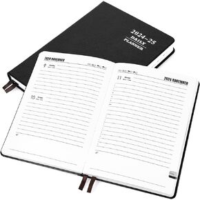 KESOTE 2024-2025 Academic Daily Planner - One Page a Day, July 2024 - June 2025 Diary Planner 5.7 x 8.3" Hardcover Weekly Monthly Planner Agenda 12 Month, A5 Diary Notebook Planner, Black