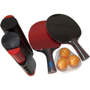Zingther Complete Portable Table Tennis Tabletop Set Including 2 Professional Ping Pong Rackets, Retractable Net/Post and 3 Balls and Carry Case, Easy for Outdoor or Indoor Games Anywhere