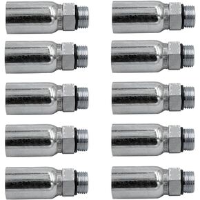 (10-Pack) 1/2" Hose x #8 SAE/ORB Male Hydraulic Hose End Crimp Fitting | MB-08-08