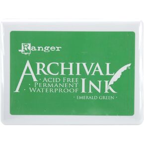Ranger 489033 Archival Ink Jumbo Ink Pad #3, Emerald Green