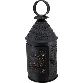 CWI Gifts 10" x 4" Revere Tin Punched Design Lantern For Pillar Candle