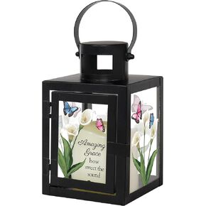The Bridge Collection Memorial Lantern with Flameless Candle - Bereavement Lantern - Sympathy Gift for Funeral (Cardinals Appear)