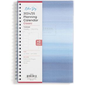 Blue Sky 2024-2025 Academic Year Weekly and Monthly Planner, 5" x 8", Frosted Flexible Cover, Wirebound, Chanson (150143)