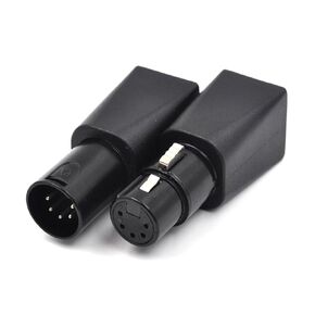 (1 Pair) 5 Pin Male/Female XLR DMX Connector to RJ45, This Adapter can use Any CAT-5 Ethernet Cable as a DMX512 Cable, Converted for use in Various Music,Sound scenarios
