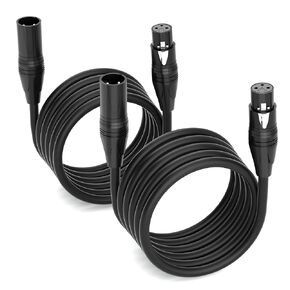 XLR Cables 6ft 4 Pack, Premium Balanced Microphone Cord with 3-Pin Highly Shielded XLR Extension Cables
