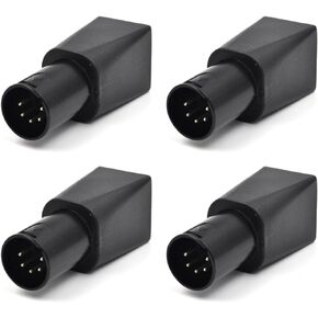 XLR DMX to RJ45 Connector DMX to Ethernet Male Adapter Plug, 5 Pin, This Adapter can use Any CAT-5 Ethernet Cable as a DMX512 Cable,(4 Pack)