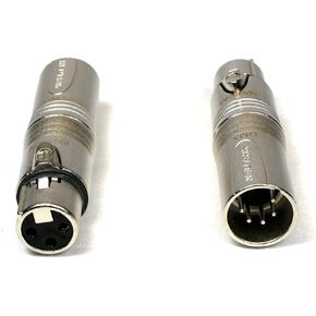 (2) Two Genuine NEUTRIK NA3F5M 3-Pin XLR Female to 5-Pin Male DMX Adapter