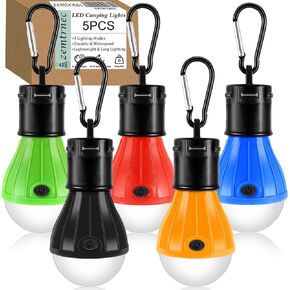 5 عبوات من مصابيح التخييم، IJRPLM أضواء خيمة LED محمولة 3 أوضاع إضاءة، مصباح خيمة معلق يعمل بالبطارية مع خطاف مشبك، مصباح فانوس للتخييم في الهواء الطلق مقاوم للماء للمشي لمسافات طويلة وانقطاع الصيد، متعدد الألوان in Kuwait