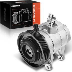 A-Premium Air Conditioner AC Compressor with Clutch Compatible with Dodge Nitro 3.7L 2009-2011, Jeep Liberty 3.7L 2009-2012, SUV, HCC-RS18 Style, 6 Grooves