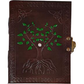 ريفي تاون رسمت باليد شجرة الحياة مجلة جلدية دفتر مذكرات الرجال النساء هدية صغيرة له in Kuwait