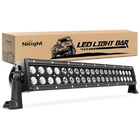 Nilight - NI07B-120W 22" 120w LED Light Bar Flood Spot Combo Driving Lights Fog Lamp off road led lights for SUV ATV Truck 4x4 Boat ,2 Years Warranty