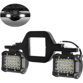 Compatible for 4-Row Hitch LED Lights with 2.5 Inch Tow Hitch Mounting Bracket 4 Inch 72W LED Work Light Pods Quad Row Off-Road Driving LED Bar for Truck Trailer SUV Pickup
