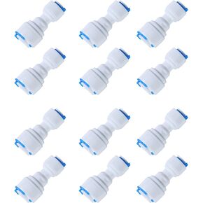 3/8-inch x 1/4-inch 6 pcs T and 6 pcs I Tube Quick Push in Connector for RO Water System (3/8-inch x 1/4-inch x 1/4-inch T)