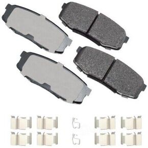 Akebono ACT1304A Ultra-Premium Ceramic Rear Disc Brake Pads , GREY