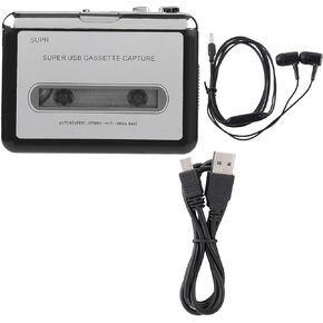 Portable Cassette Player Recorder Converter, Cassette Tape to MP3 Converter Convert Tapes to Digital Files via USB