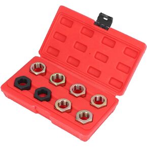Walfront 8pcs Axle Spindle Rethreading Tool Set M20,22,24 13/16 x20UNEF Spindle Thread Cleaning Tool with Tool Box
