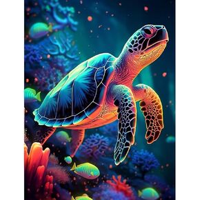 AILIBUT Sea Turtle Diamond Art Kits for Adults, Sea Turtle DIY 5D Diamond Art Painting Kit Gem Art for Adults Paint with Diamonds Perfect for Home Wall Decor Gift 12x16 Inch