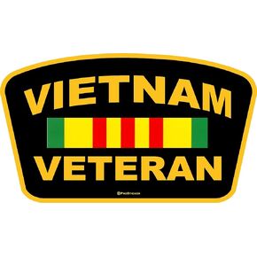 1060 (One) 3.5"X 6" American Pride Series Vietnam Veteran Ribbon Decal Sticker
