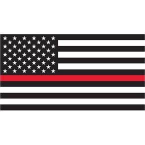 Thin Red Line Sticker - Firefighter Flag Sticker - American Flag Decal for Cars & Windows - Support Fire Fighters - Made in The USA (5.8 x 3 inches) - Red Line Classic