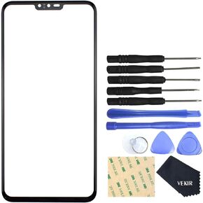 V405 Front Outer Lens Glass Screen Replacement for LG V40 ThinQ Black