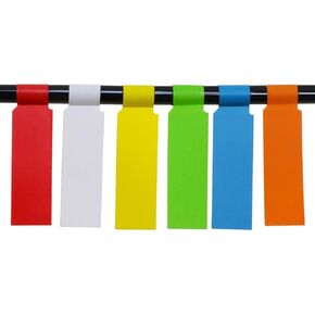 Mini Skater 180 Packs Self Adhesive Cable Labels Waterproof Assorted Color Tear Resistant 6 Sheet Label Stickers for Office Work School Computer Cord Laser Printer